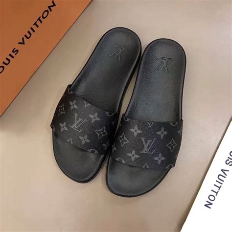 mens louis vuitton slides|louis vuitton open toe slippers.